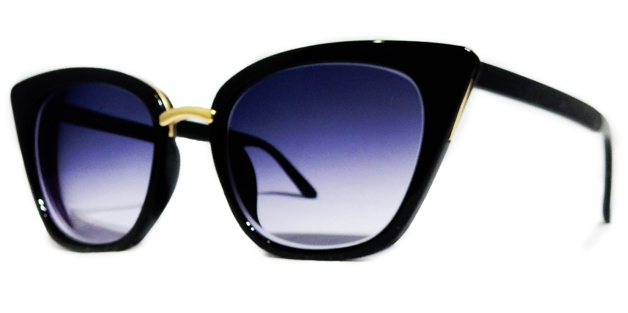 Cateye Frames Black - Mirrored Prescription Sunglasses