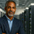 businessman in data center